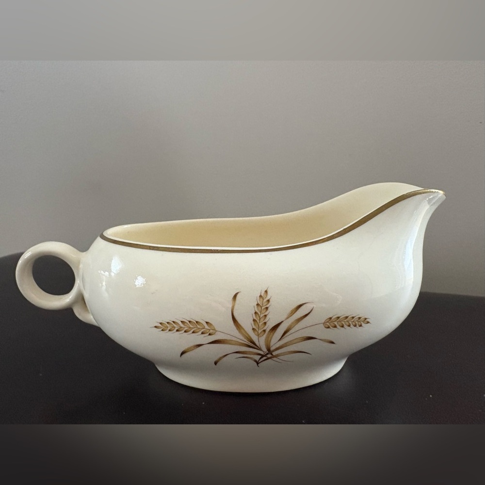 Vintage Harvest Golden Wheat Gravy Boat Sauce Bowl MCM Replacement Pitcher